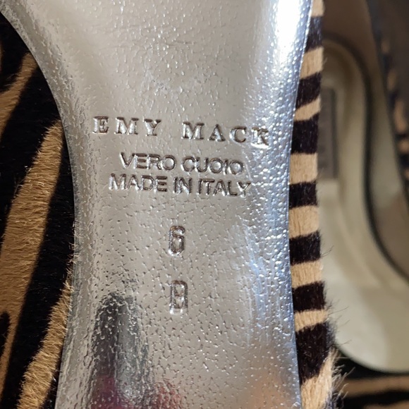 COPY - Emy Mack Megan zebra print pointy flats - Picture 7 of 9